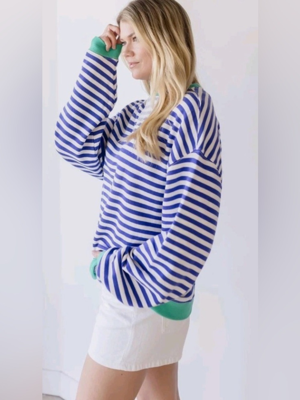 Free people striped crew neck